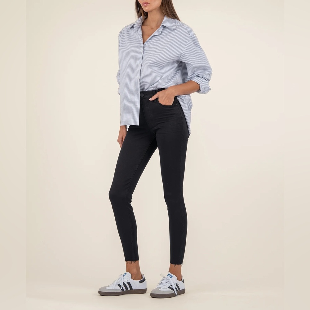 Kut from the Kloth Black Donna High Rise Ankle Skinny, NWT, size 16 W
